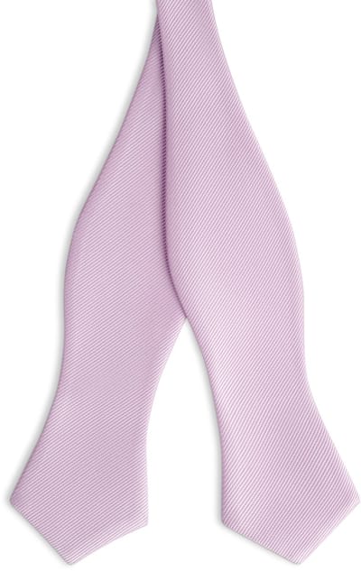 Lichtpaarse Zelfbinder Grosgrain Vlinderdas met Ruitvormige Punt