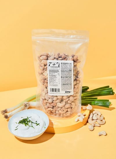 KoRo | Cashewnoten met zure room, ui en kruiden 500 g