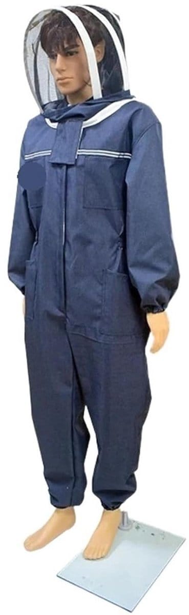 Imkerjas met Capuchon - Imkerkleding Bijenpak - Bescherming Tegen Bijen - Volledig Geventileerd Ontwerp - XXL - Blauw