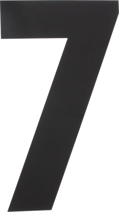 Intersteel Huisnummer 7 XL hoogte 30 cm rvs/mat zwart