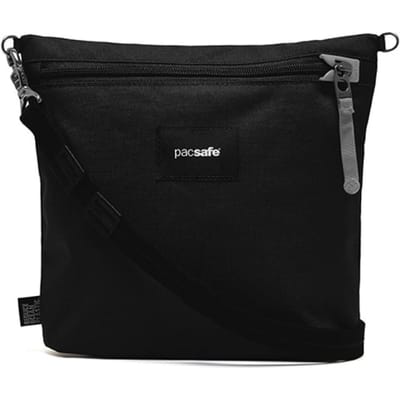 Pacsafe GO Crossbody tas - 3.5L - RFID - Anti-diefstal - Waterafstotend - Gerecycled - Festivaltas - Zwart