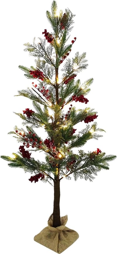 Dekoratief | Decoratieboom 'Canadian Berry', 36 LED, 120cm | A245005