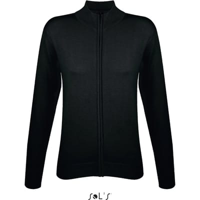 SOL'S Women´s Zipped Knitted Cardigan Gordon L414 - Black - L
