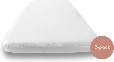 Briljant Baby Waterdicht Molton Hoeslaken - 60x120 - Matrashoes voor Ledikant - 2 Stuks