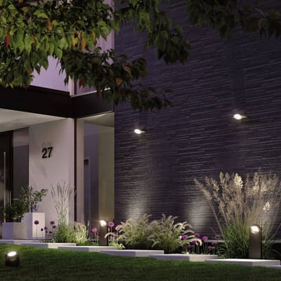 LED-wandarmatuur voor buiten Swivea IP44 183x206 mm 3000K 8W 440lm 230V Antraciet Aluminium
