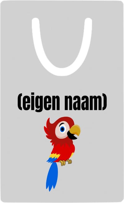 Hacebo® - kleine papegaai met eigen naam metalen boekenlegger - Papegaai - papegaai liefhebbers - iemand die houdt van papegaaien - verjaardag - cadeau - kado Bladwijzer boekenleggers - 7.6 cm x 5cm