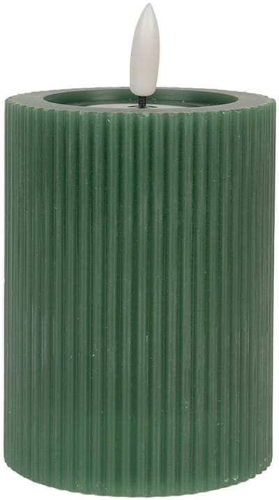 Clayre & Eef LED Kaars Ø 8x13 cm Groen Wax