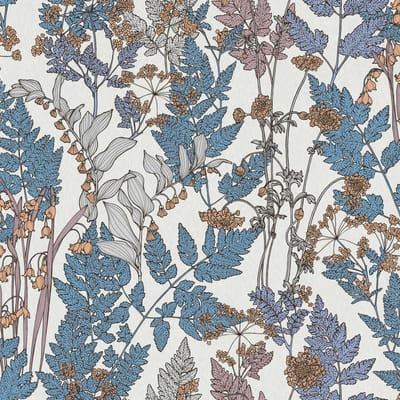 BLOEMEN EN BLADEREN BEHANG | Botanisch - meerkleurig creme - "Architects Paper" A.S. Création Floral Impression