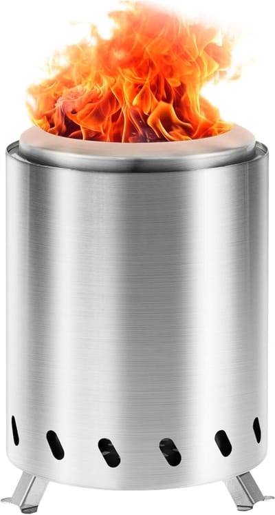 Home & Marker – Rookloze Tafelhaard – Draagbare Sfeerhaard met Echte Vlam – Voor Binnen & Buiten – Werkt op Pellets & Vloeibare Brandstof – Terrashaard Tafelbrander – FIRENOVA