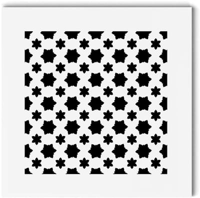 Dailygoods- Ventilatierooster Decoratief - Ventilatie Cover - Witte Afwerking - 200 x 200 mm - Hexagon Patroon - Effectieve Ventilatie - Luchtrooster
