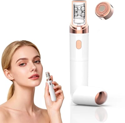2-in-1 Epilator en Scheerapparaat voor Vrouwen - Oplaadbaar Ontharingsapparaat met LED-lamp - Geschikt voor Gezicht, Oksels en Benen - Reisgebruik - Roze