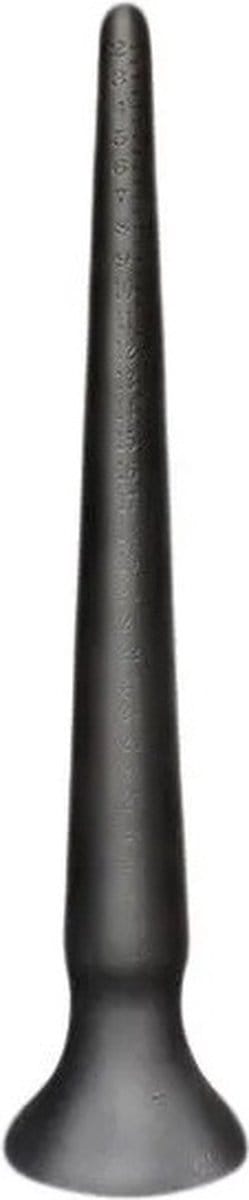 Lusty Dildo Dept Trainer - Extra Lange Dildo 40 cm - Zwarte Trainings Dildo Met Maatvoering - Zware Dildo 500gr. - Lengte 40 cm en Diameter Max 4.5 cm