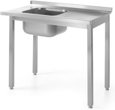 Hendi - Lade Tafel met Spoelbak - 100x60 cm - Links - Roestvrij Staal