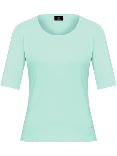 Shirt ronde hals model Velvet Van Bogner turquoise