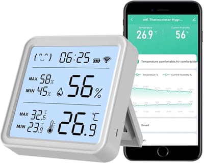 DailySupplies® Weerstation Binnen en Buiten - Hygrometer Draadloos - Luchtvochtigheidsmeter