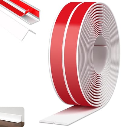 Zelfklevende Hoekbescherming 2cm x 10m - Flexibele Soft Skirting Board en Deurbescherming voor Waterdichte Toepassingen, Makkelijk te Snijden voor Deuren, Ramen en Muren