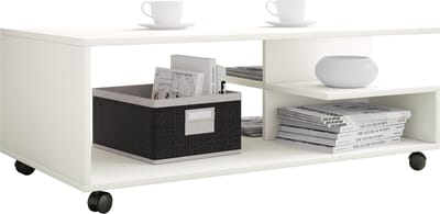 Houten salontafel Sofa-tafel Woonkamertafel Wielen Verrolbaar Salontafel Stango XL