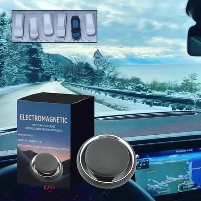 Zonne-energie Auto Ontdooier en IJssmelter – Elektromagnetisch Antivries Apparaat met Moleculaire Verwarming | Draagbare Winter Voorruit Ontdooier, Sneeuwverwijderaar en Luchtverfrisser