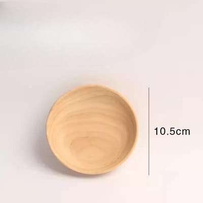 Assiette à dessert ronde en bois massif naturel, assiette non peinte et non cirée, assiette à collation aux fruits, assiette à dîner, rangement à domicile beige