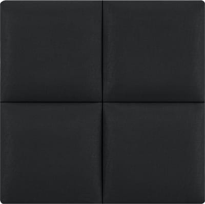 Gestoffeerde wandpanelen Carpino set van 4 stof 30x30 cm zwart [neu.haus]