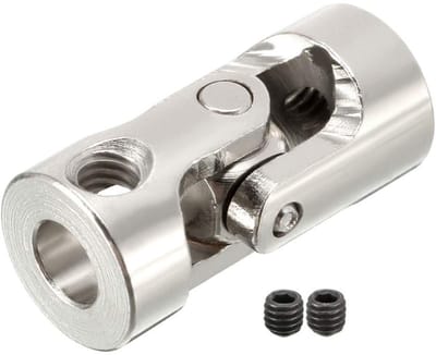 Dailygoody - Universele Joint - U-Joint Stuuras - Hoogwaardige Koppeling - Zilver - Gimbal Connector - Voor Boot en Auto - 6*6mm