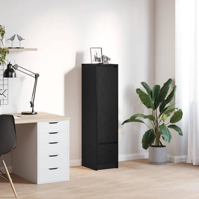 vidaXL - Highboard - 29,5x34x119,5 - cm - spaanplaat - zwart - eikenkleurig