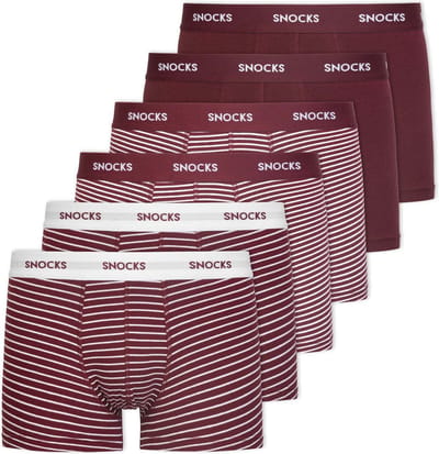 SNOCKS Boxershorts Heren - Gestreepte Boxershorts - Ondergoed Heren - Biologisch Katoen - Comfortabel & Duurzaam - 6 Stuks