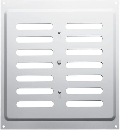 Ovaal ventilatierooster 260 x 240 mm, aluminium, verstelbaar