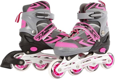 Skates Roze 33-36 - Skates Meisjes Verstelbaar