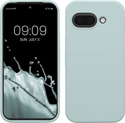kwmobile telefoonhoesje geschikt voor Google Pixel 9a - Hoesje met siliconen coating - Smartphone case in cool mint