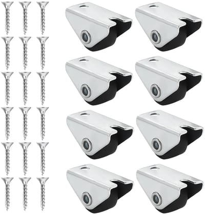 Dailygoods- Wielen set van 8 - 15 mm meubelwielen - transportwielen - hoge laadcapaciteit 25 kg - antislip - eenvoudig te installeren - Meubelschuif