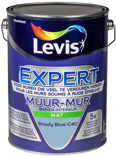 Levis - Expert Muur Binnen Mix - Shady Blue C40 - Mengverf - 5 L