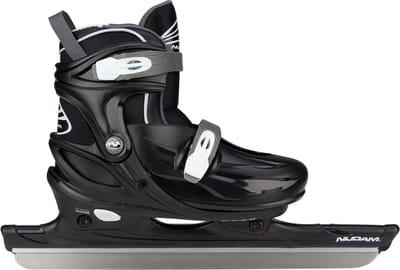 Nijdam Kinderschaatsen Verstelbaar - Noren Schaatsen - Zwart/Wit - Maat 30-33
