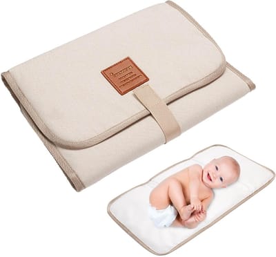 Opvouwbaar aankleedkussen - Draagbare mat - Baby verschonen - Waterdicht en lichtgewicht - 30 cm breed - Wit