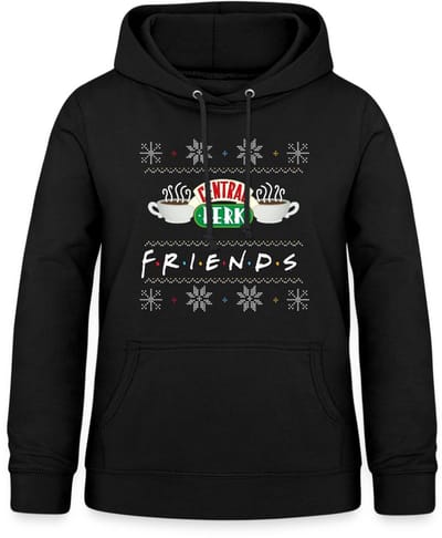 Friends Central Perk Lelijk Kerstmis Hoodie Dames