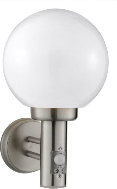 Searchlight RVS muurlamp Orb met sensor - 85