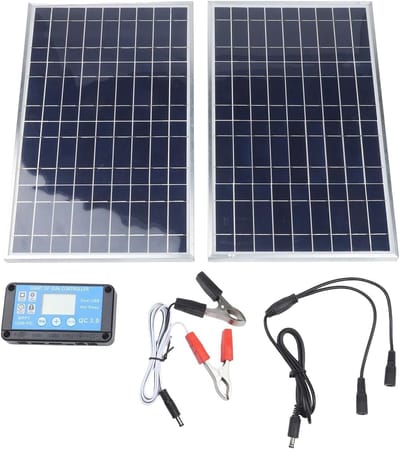 Zonnepaneel Oplader - Onderhoudslader Accu - Accu Onderhoud - Hoge Omzetting - 10 Watt - Zwart