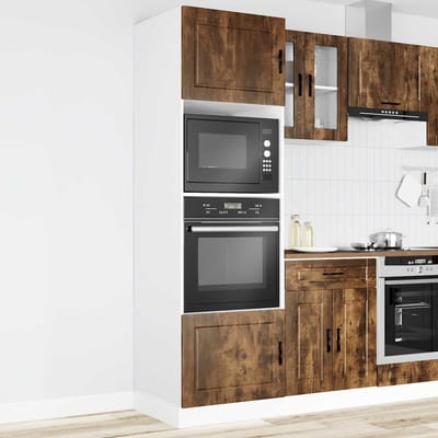 vidaXL - Ovenkasten - 2 - st - Porto - bewerkt - hout - gerookt - eikenkleurig