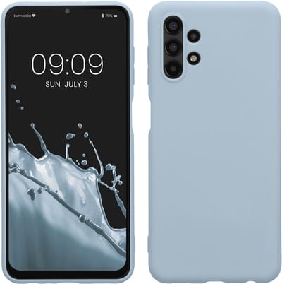 kwmobile telefoonhoesje geschikt voor Samsung Galaxy A13 4G - Hoesje voor smartphone - Back cover in mat lichtblauw