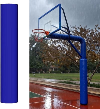 Paal Beschermhoes - Kolom Covers - Sport Veiligheid - Waterdicht PVC Leer - 122 cm - Zwart