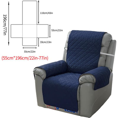 Eénpersoonsbankhoes Relaxfauteuilhoes Waterdicht Fauteuilbankhoes Meubelbeschermer voor Woonkamer black