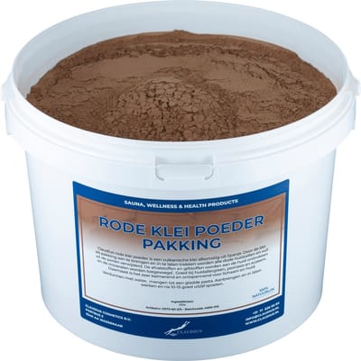 Rode klei poeder pakking 2,5 kg - 100% natuurlijk - voor klei masker en lichaamspakking