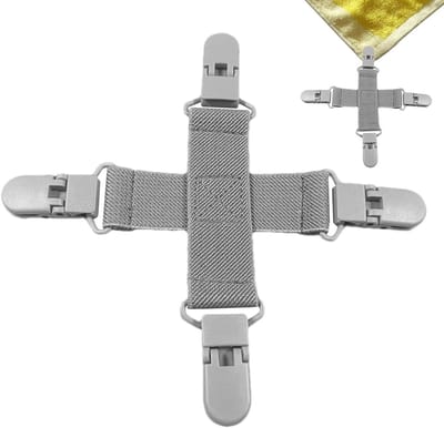 Lakens Tang - Beddengoed Clip - Wasmachine Hulpmiddel - Voorkomt Klitten - 15 x 15 cm - Lichtgrijs