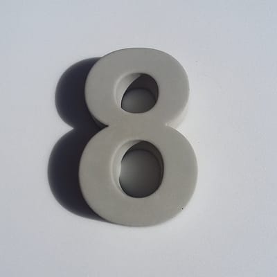 Betonnen Huisnummer - Cijfer 8 - 20cm hoog | Huisnummer van Beton