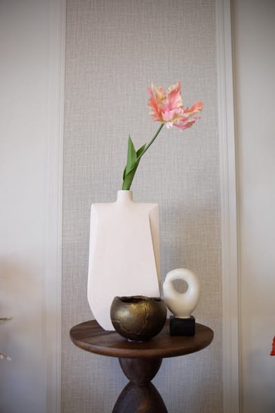 Emerald - Kunstbloem Tulp Parrot 68cm peach - Kunstplant voor binnen