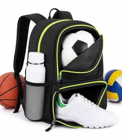VHV - Sporttas - voetbalrugzak met balhouder - waterbestendig voor sportuitrusting - voor voetbal, basketbal en volleybal