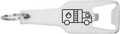 Akyol - brandweer flesopener - Brandweerman - brandweermannen - leuk kado voor iemand die brandweerman is - 105 x 25mm