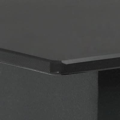 vidaXL - Tuintafel - 80x80x74 - cm - staal - en - glas - zwart