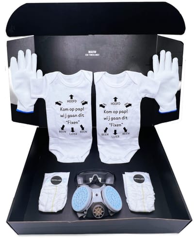 Kraamcadeau tweeling - geschenk babyshower tweeling - cadeau tweeling unisex - kan ook rechtstreeks worden gestuurd als cadeau