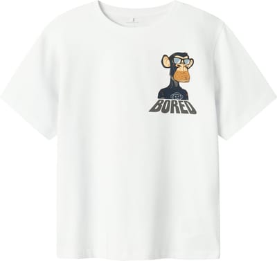 Name it t-shirt jongens - wit - NKMdyn - maat 116